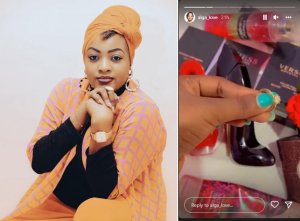 Bwa mbere Aline Gahongayire yerekanye impeta yambitswe(AMAFOTO)