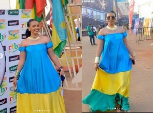 Bahavu yavuze impamvu yahisemo guserukana ikanzu iri mu mabara y'ibendera ry'u Rwanda muri FESPACO