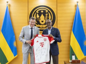 Perezida Kagame yakiriye abayobozi ba Bayern Munich