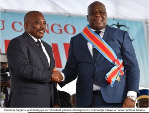 Perezida Kagame yavuze ku buryo Tshisekedi yahawe ubutegetsi mu manyanga Kenyatta na Ramaphosa bareba