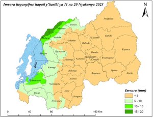 Meteo yatangaje uduce tugiye kugaragaramo imvura muri iyi minsi 
