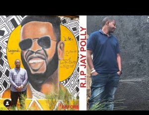 Aime Uwisize yatanze impamvu yasibishije igishushanyo cyari kiriho ifoto ya Jay Polly[Amafoto]