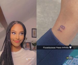 Chiffa wahoze ari umukunzi wa Buravan yishushanyijeho amazina ye