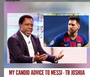 Umuhanuzi Joshua uzwiho gukora ibitangaza yagiriye inama Lionel Messi