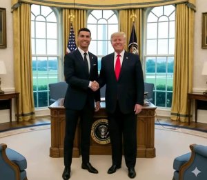 Trump yakiriye ku meza Cristiano Ronaldo