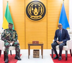 Perezida Kagame yakiriye Gen Oligui Nguema uyoboye Gabon mu nzibacyuho