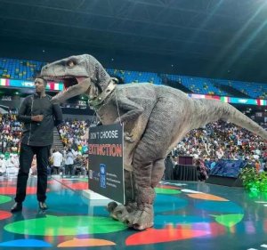 Robo yamamaye cyane " Frankie the Dino" yagaragaye muri BK Arena [AMAFOTO]