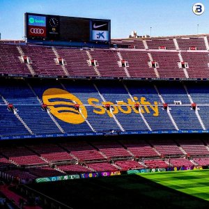 FC Barcelone yahimduye ibirango, yari ifite ishyiraho ibya kompanyi icuruza umuziki.