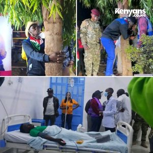 Umupasiteri yajyanywe mu bitaro nyuma yo gushaka guca agahigo ko guhobera igiti amasaha 80