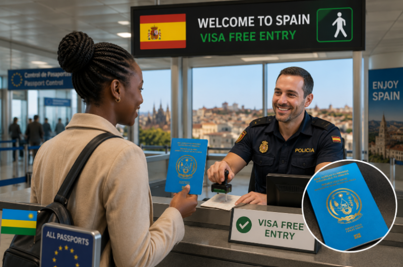 Ubu abanyarwanda bashobora kujya muri Espagne batabanje gusaba viza